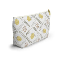 Lemon Tile Accessory Pouch w T-bottom in Gray